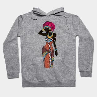 Afro Black Women Head Wrap Dashiki Style Hoodie